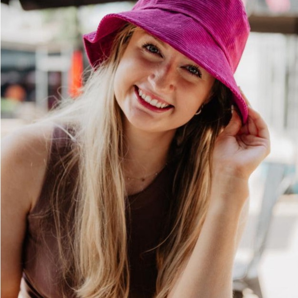 Boutique: Katydid Stylish raspberry Bucket Hat